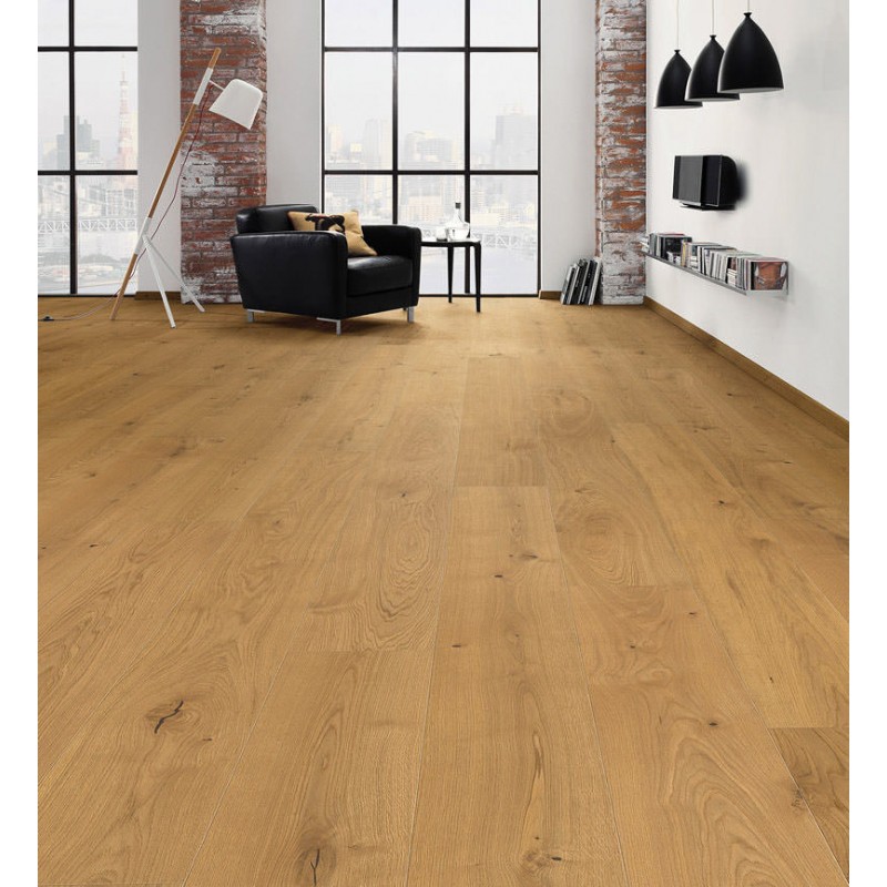 Parquet Haro Chêne flottant - série Plaza - naturalin+ - sauvage - brossé 4V